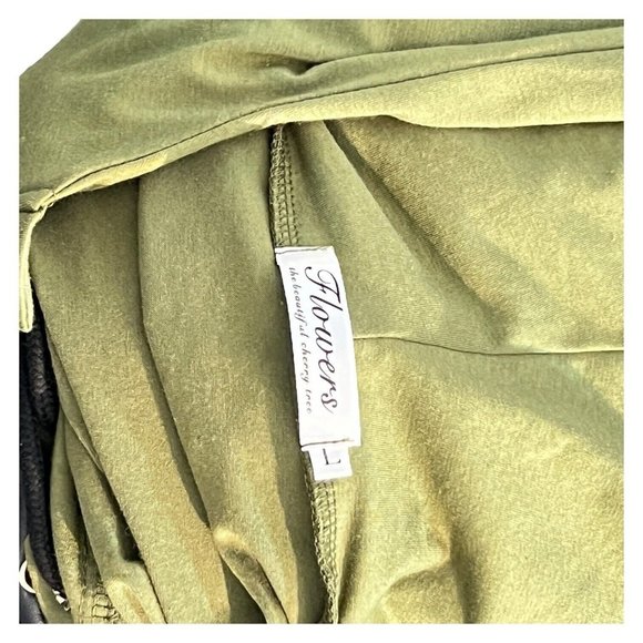 Mens Lace Up Hooded Shirt Green Faux Black Leather Size L Cosplay Medieval - Picture 7 of 7